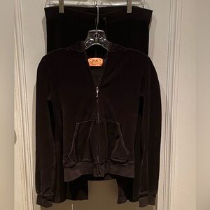 Vintage Y2K Black Terry Cloth Juicy Couture Tracksuit 👑💕